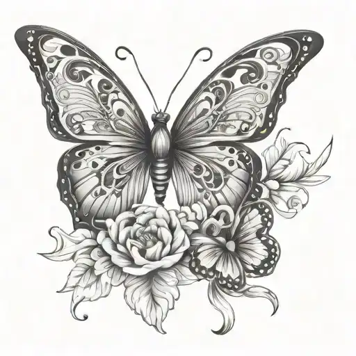 Butterfly Floral Design