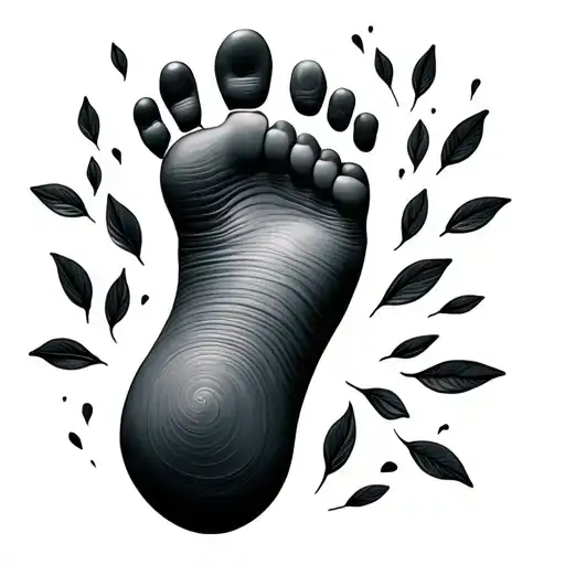 Baby Foot Print Surrounded