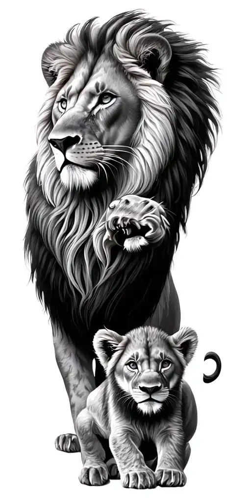 Lion And Cub