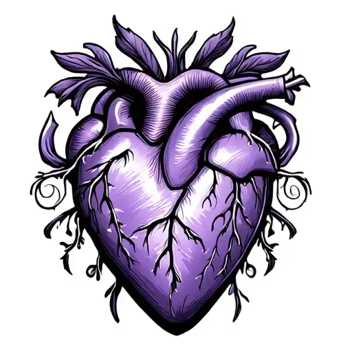 Purple Heart With Lettering Logoitinomatagilelei