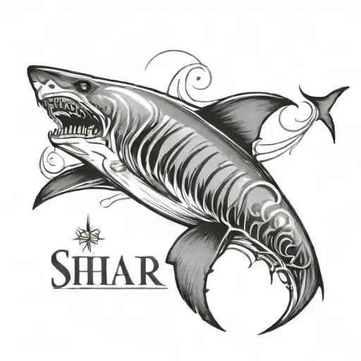 Roman Numeral With Shark