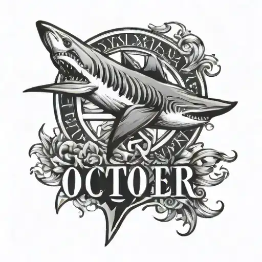 Roman Numeral Date October 2Nd 2024 With Shark Going Through