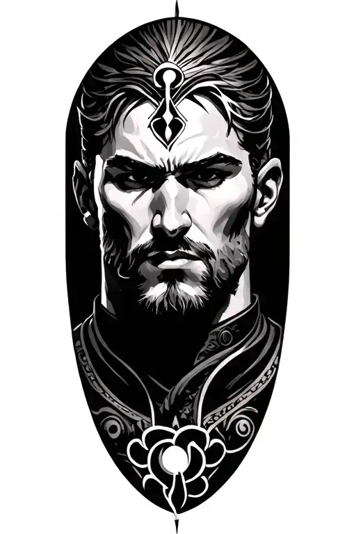 Male Warrior With Semicolon Incorporated