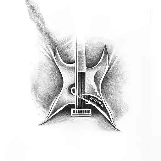 Bass Gitarre In Fire