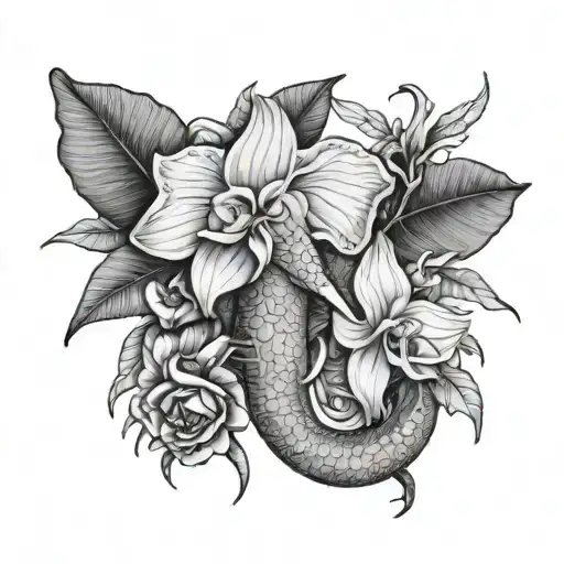 Cattleya Elephant And Thorns And Roses