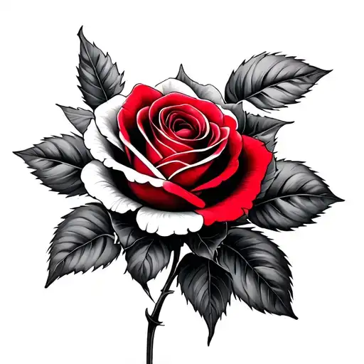 Black And Red Rose