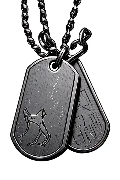 Military Dog Tags Hanging