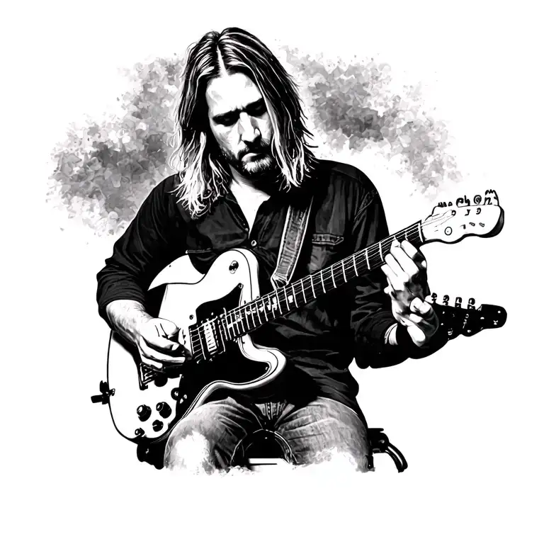 Kurt Cobain Playing The Guitar