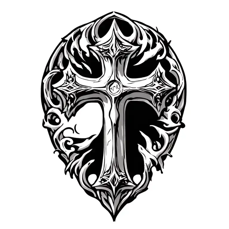 Hollow Cross Surrounded