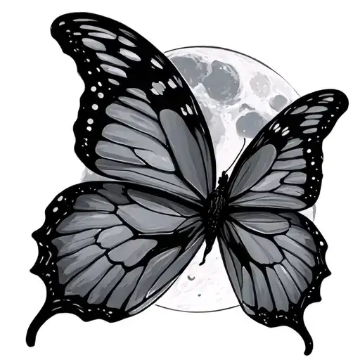 Moon And Butterfly
