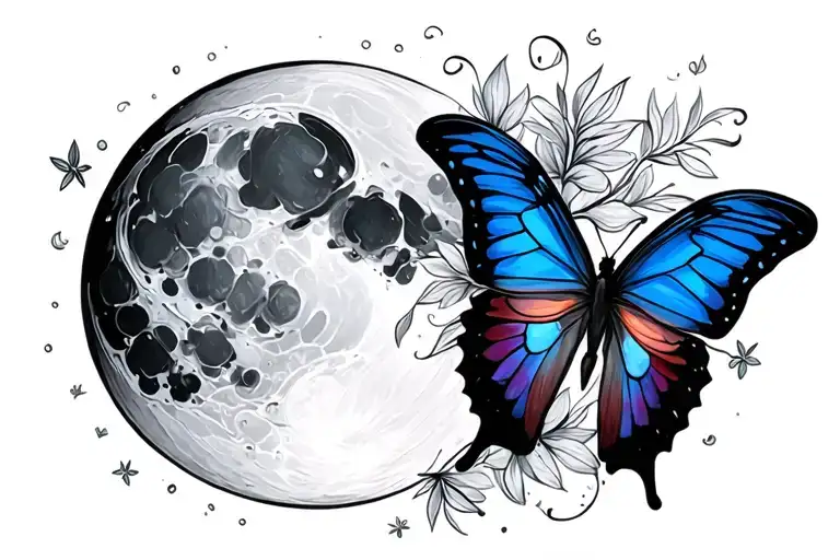 Moon And Butterfly