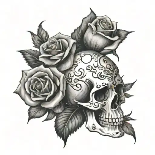 Skull And Roses