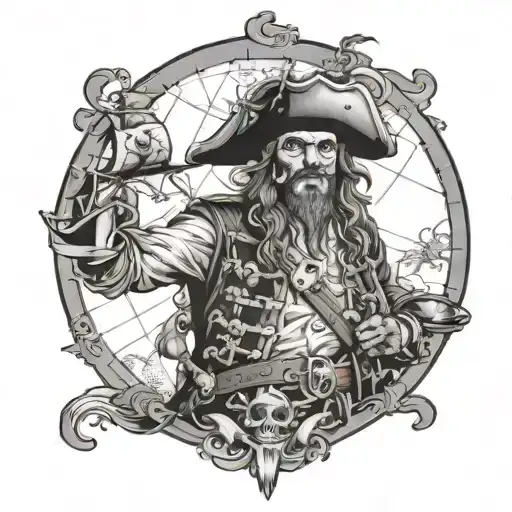 Pirate And World Map