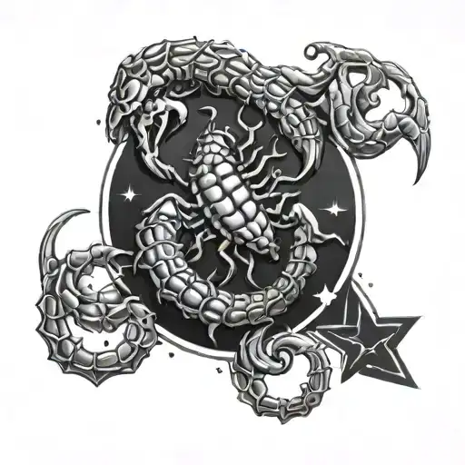 Scorpio Symbol And Scorpio Stars