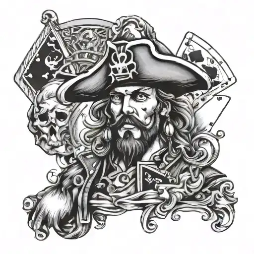 Pirate And Playing Card