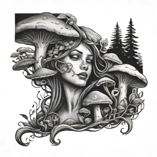 Mother Nature With Mushrooms