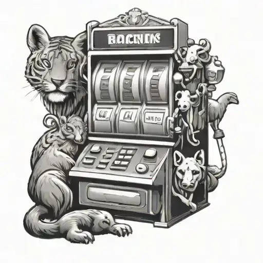 A Slot Machine With Various Animal Symbols As The Winning Icons