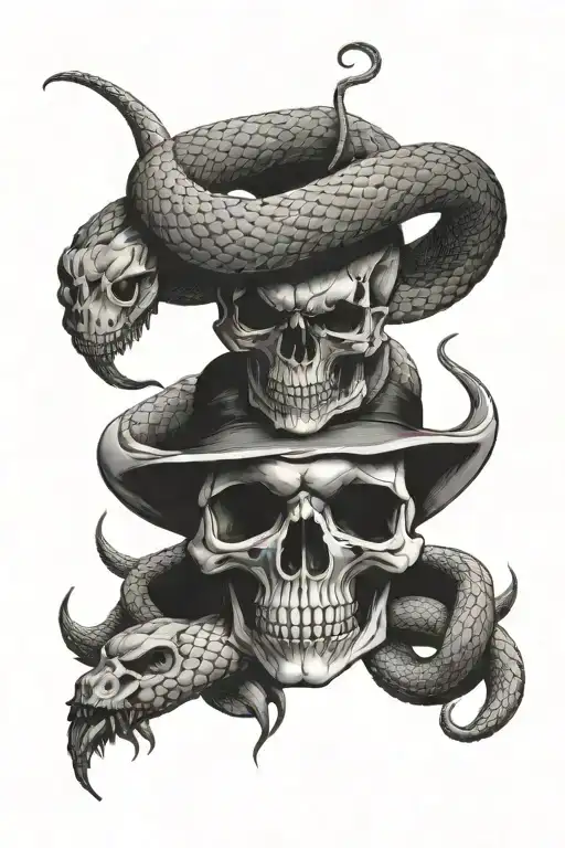 Skull And Snake