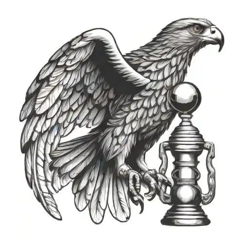 Hawk Carrying The Clubs World Cup Trophy