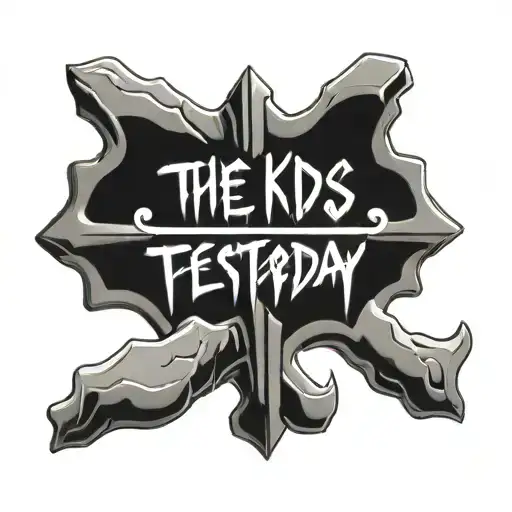 Natural Grave Stone With The Writing The Kids From Yesterday