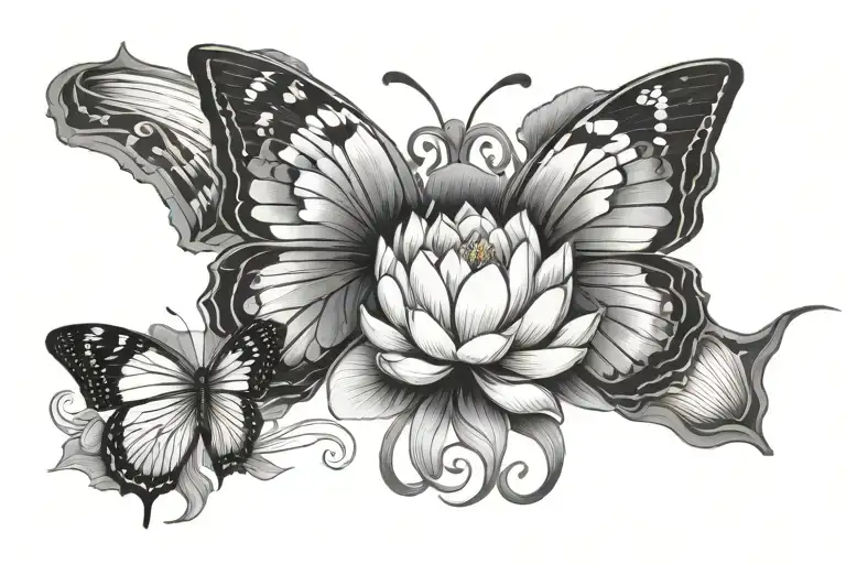 Lotus Flower Butterfly