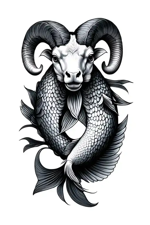 Ram And Pisces Fish Surrounded