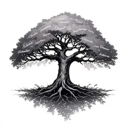 Family Tree With My Families Names Attached To Go Around The Bicep Area