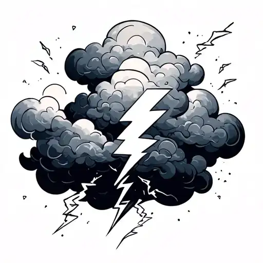 Cloud With Lightning Bolt