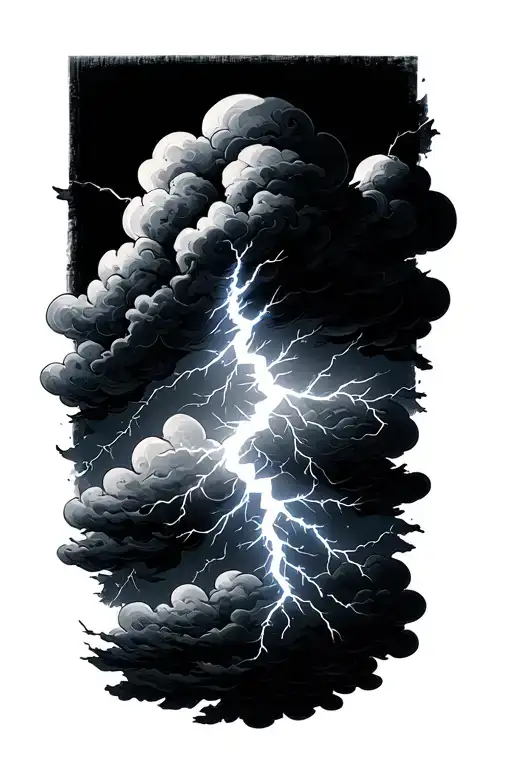 Cloud With Lightning Bolt