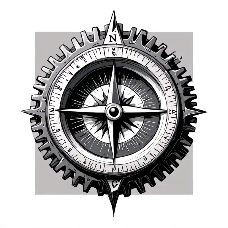 3Rd Eye Compass Horizontal Turbo Charged 3D Gear Scattered