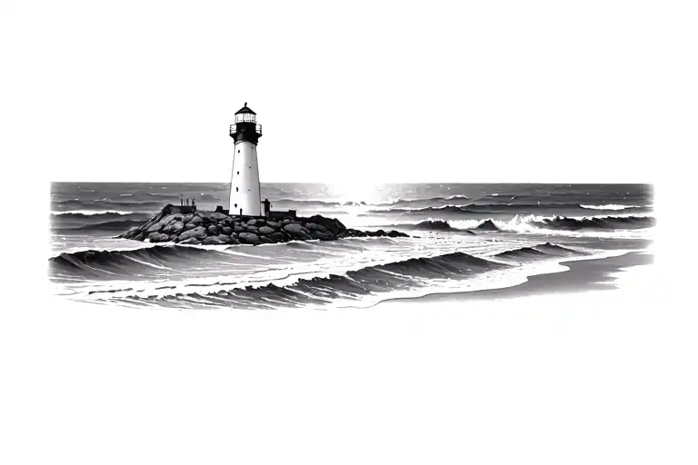 Lighthouse On The Beach