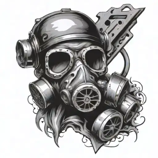 Skull Gas Mask Knife