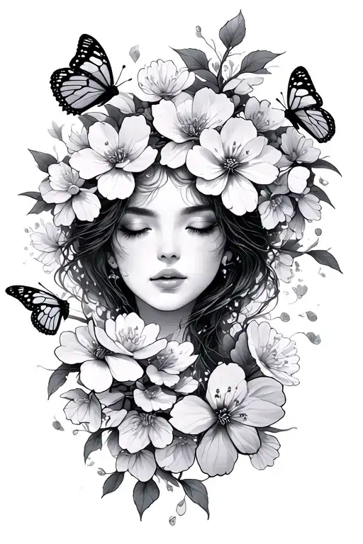 999 Surrounded By Cherry Blossoms And Butterflies