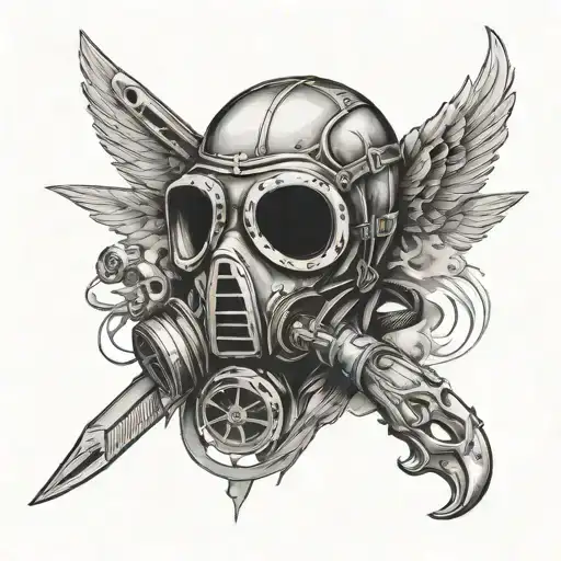 Skull Gp-5 Gas Mask Knife
