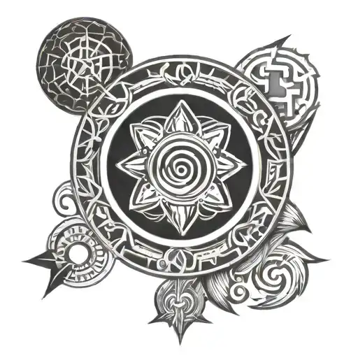 Spirituality Symbols Combined Symbol Consisting