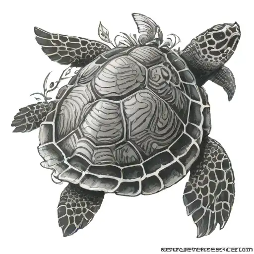 Turtle With Nature On Its Back