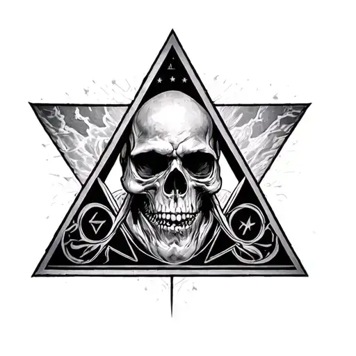 Greak Good And Illuminati Realism Tattoo On Bicep