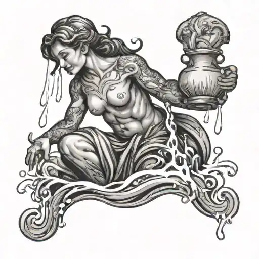 Aquarius Pouring Water