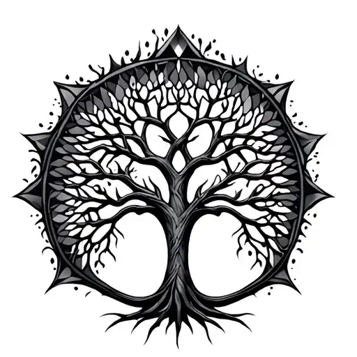 Geometric Tree Of Life Intertwined