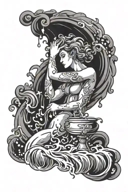 Aquarius Pouring Water