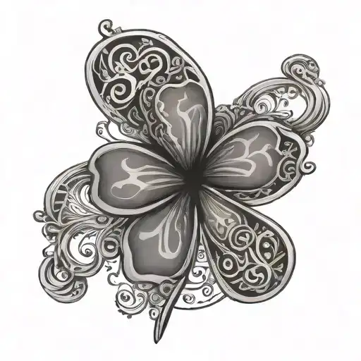 Music Notes Surrounding A Four Leaf Clover And The Word Gordon