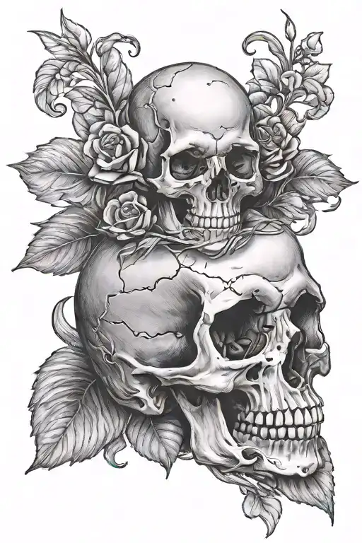 Realistic Skull And Brittany