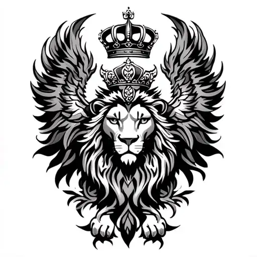 Rajput Phoenix Lion Crown Prince Logo