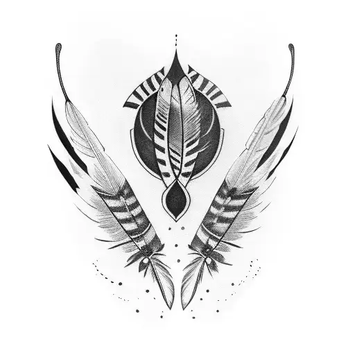 Native Feathers Upper Arm Sleeve