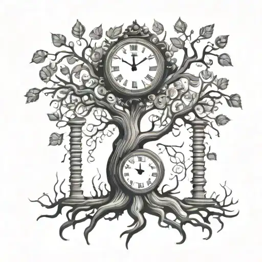 Dna Tree With Clock Roots Reaching Deep