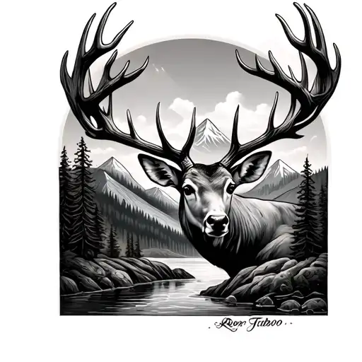 River Mountains Deer Antlers