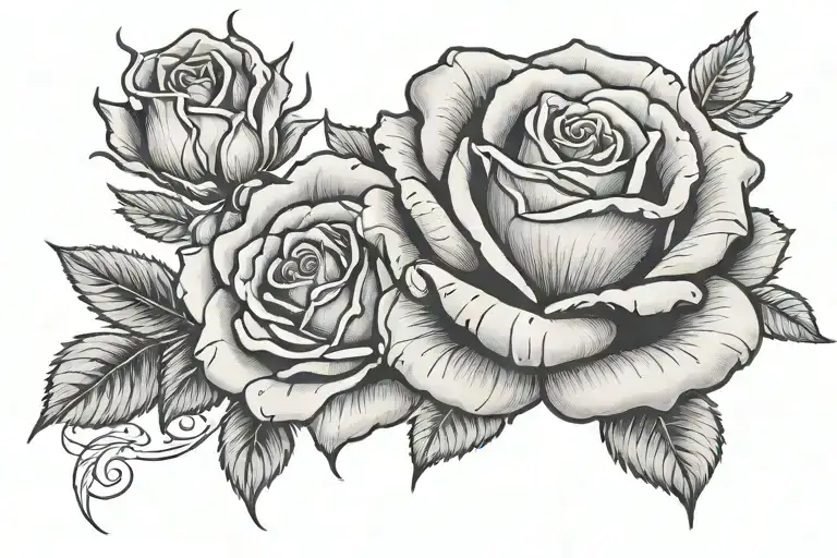 Rose And Name Written