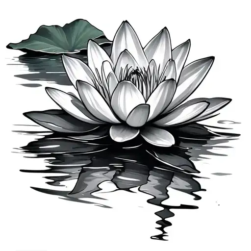 Tattoo That Features The Water Lily