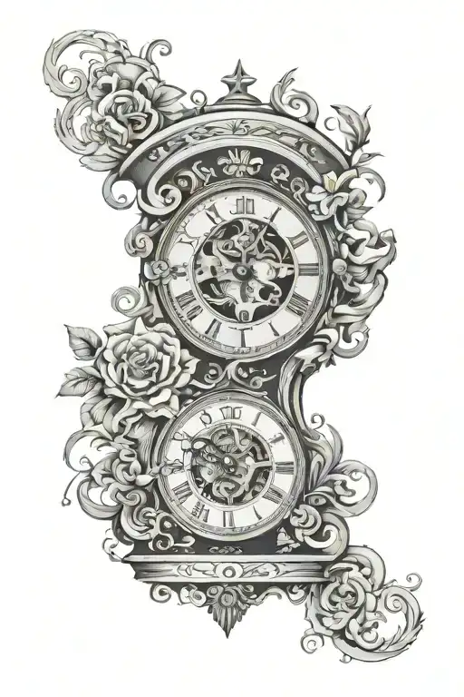 Broken Clock With Children's Names Malo And Enora