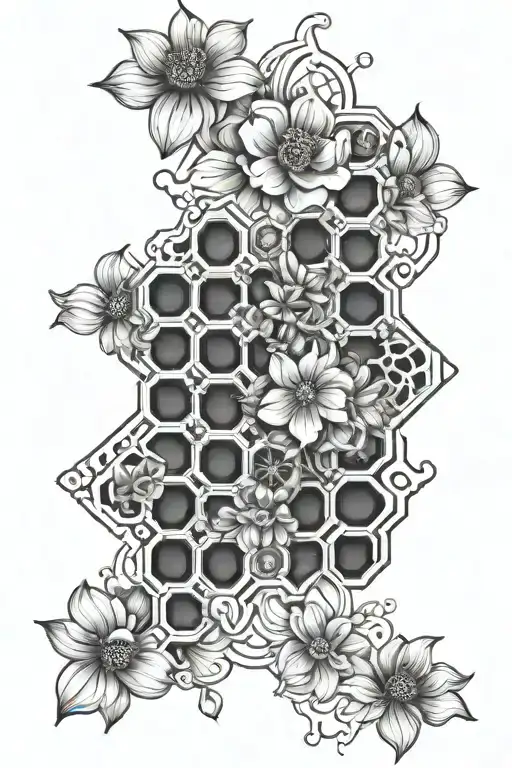 Floral Light Mox Honeycomb Shape